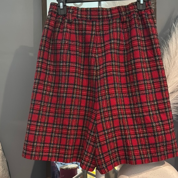 Norton McNaughton Red Flat Front Tartan Shorts - Picture 6 of 6